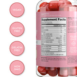 Flat Tummy Apple Cider Vinegar Gummies, 60 Count – Boost Energy, Detox & Support Gut Health – Vegan, Non-GMO – ACV Gummies with Mother - Made with Apples, Beetroot, Vitamin B9, Vitamin B12, Superfoods